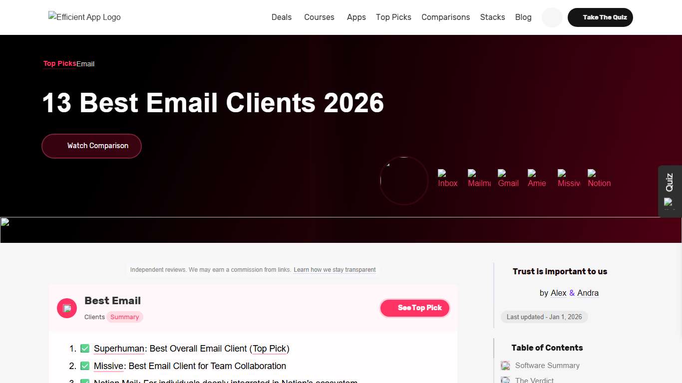 13 Best Email Clients 2026