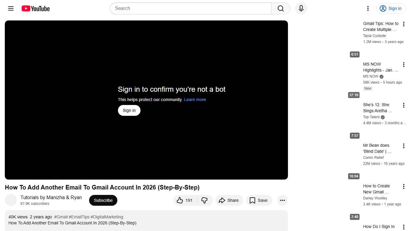How To Add Another Email To Gmail Account In 2026 (Step-By-Step) - YouTube